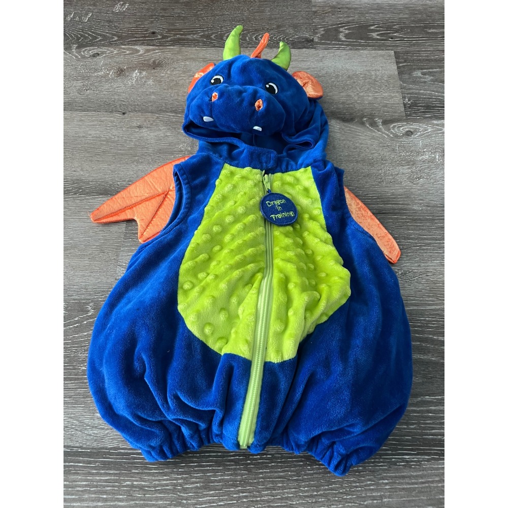 Dream Play Imagine Dragon Costume Kids 12M Blue Plush Halloween Vest